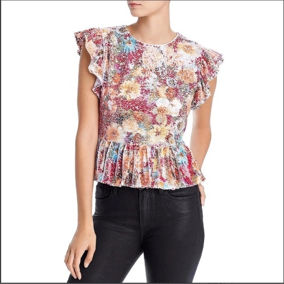 Aqua sequin shirt - Picture 4 of 6